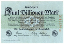 NIEDERSACHSEN, Osnabrück, Handelskammer. 5 Billionen Mark 20.11.1923.
III+
Ke.4207n