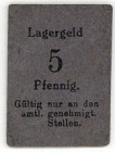 RHEINPROVINZ, Radevormwald, Kriegsgefangenenlager. 5 Pfennig, Lagergeld.
I
Ti.633.05.01