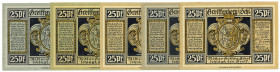 SCHLESIEN, Greiffenberg, Städtische Sparkasse. 5x 25 Pfennig 19.04.1920, Büttenpapier.

Grab.470.2; Mü22 1920.2a