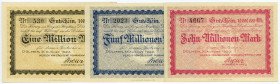 WESTFALEN, Dülmen, Herzog von Croysche Domänenverwaltung. 1, 5 und 10 Millionen Mark 31.08.1923.
I-I-
Ke.1136