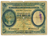 Hong Kong 1 Dollar 1926
P# 172a; #D803417; VG