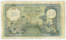 Algeria 500 Francs 1943
P# 93; #C.128 3177970; F