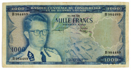 Belgian Congo 1000 Francs 1959
P# 35; #B984489; VF