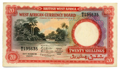 British West Africa 20 Shillings 1953
P# 10a; #B/Z 195635; aUNC
