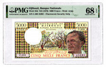 Djibouti 5000 Francs 1979 PMG 68 EPQ
P# 38d; UNC