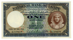Egypt 1 Pound 1948
P# 22d; #J/109 149639; Signature Leith-Ross; UNC