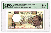 French Afars & Issas 5000 Francs 1975 PMG 30
P# 35; VF
