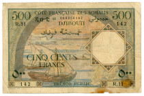 French Somaliland 500 Francs 1952 (ND)
P# 27; #R.11 000266142; F