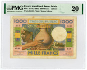 French Somaliland 1000 Francs 1952 (ND) PMG 20
P# 28; #G.48 001181227; VF