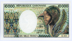 Gabon 10000 Francs 1984 (ND)
P# 7a ; #R.001 0014510520; Signature 9; UNC