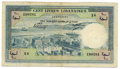 Lebanon 100 Livres 1958
P# 60a; #X6 189281; VF