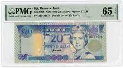 Fiji 20 Dollars 1996 (ND) PMG 65
P# 99b; # AD421526