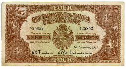 Tonga 4 Shillings 1941
P# 9a; #B/1 25852; F