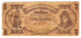 Brazil 20 Mil Reis 1900
P# 41; F