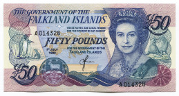 Falkland Islands 50 Pounds 1990
P# 16a; #A014328; UNC