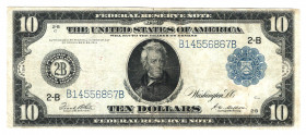 United States Federal Reserve Note 10 Dollars 1914
P# 360b; F