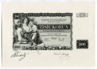 Czechoslovakia 1000 Korun 1934 Proof
P# 26; # 32; 500pcs, only; With signature of artist; UNC