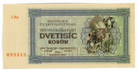Czechoslovakia 2000 Korun 1945 Specimen
P# 50As; #055313; aUNC
