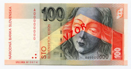 Slovakia 100 Korun 2004 Specimen
P# 44s; # A00000000; UNC
