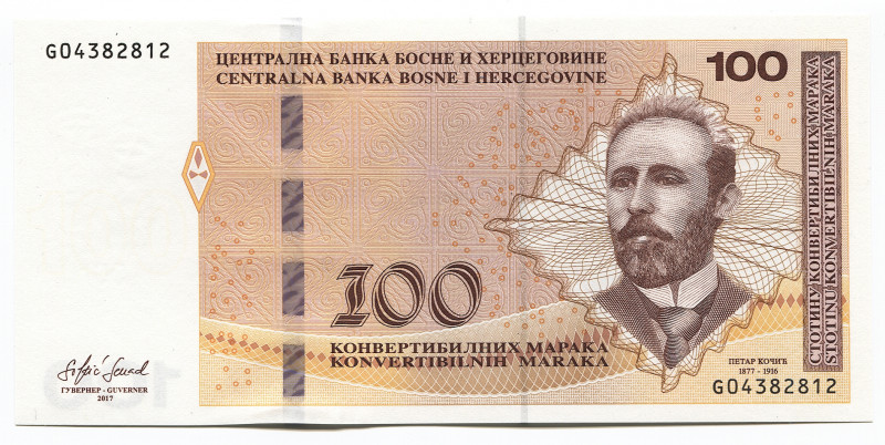 Bosnia & Herzegovina 100 Convertible Maraka 2017
P# 87b; #G04382812; UNC