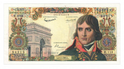 France 100 Nouveaux Francs 1961
P# 144; VF-XF