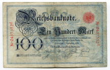 Germany - Empire 100 Mark 1883
P# 12; # 0457552d; VF-