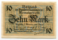Germany - Weimar Republic Memel 10 Mark 1922 Specimen
P# 5s; UNC