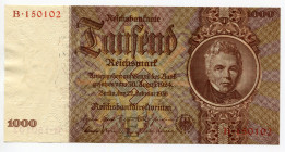 Germany - Third Reich 1000 Reichsmark 1936
P# 184; # B150102; UNC