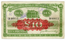 Northern Ireland 10 Pounds 1938
P# 237a; #N46615; Signatrue G. A. Kennedy; VF