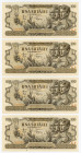 Romania 4 x 100 Lei 1947 With Consecutive Numbers
P# 62; # 520019 - 520022; XF-UNC