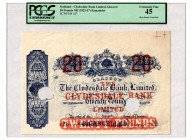 Scotland Clydesdale Bank Limited 20 Pounds 1922 - 1947 (ND) PCGS 45
P# 187; XF