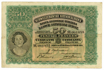 Switzerland 50 Francs 1940
P# 34k; #9U061855; F