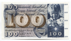 Switzerland 100 Francs 1972
P# 49n; № 88W09249; AUNC