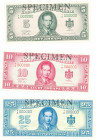 Yugoslavia 5-10-25-100-500-1000 Dinara 1943 Specimen Set - Not Issued
P# 35ABCDEFs; Printed in London. Extremely rare! Perfect UNC condition.