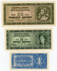 Yugoslavia 1 - 10 - 50 Dinara 1950
P# 67P; 67S; 67U; # Not Issued; AUNC-UNC