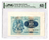 Estonia 10 Krooni 1940 Unissued PMG 63 EPQ
P# 68a; UNC