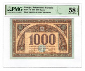 Georgia 1000 Roubles 1920 PMG 58 EPQ
P# 14b; AUNC