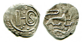 Russia SMOLENSK Yuriy Svyatoslavovich 1401 - 1404 R-1 EXTREMELY RARE!
Silver 0,31 g.; coin by type GP 6101; R-1; неопубликованная монета; пенязь или ...