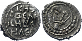 Russia Vladimir Denga Vasiliy Dmitrievich 1412 - 1420 R1
GP2# 1561 E; R-1; Silver 0.69 g.; Very rare coin - denga of Vasiliy Dmitrievich; Minted in V...