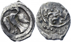 Russia Kolomna Denga Vasiliy Dmitrievich 1412 - 1420 R7
GP2# 1565; R-7; Silver 0.69 g.; Rare coin - denga of Vasiliy Dmitrievich; Grand Duchy of Mosc...