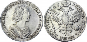 Russia Poltina 1725 R
Bit# 1083 R; Silver 14.00 g.; AUNC-UNC