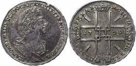 Russia 1 Rouble 1724 R1
Conros# 47/475 R1; Silver 28.30 g.; AUNC