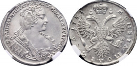 Russia Poltina 1733 NGC MS 63 TOP
Bit# 149; Silver, UNC, full mint luster. Top grade for this coin in PCGS & NGC.
