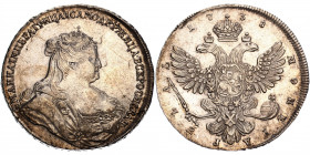 Russia 1 Rouble 1738 R
Bit# 232 R; Silver 25.84 g.; UNC, Mint luster; Very rare in this condition; Сoin from an old collection.