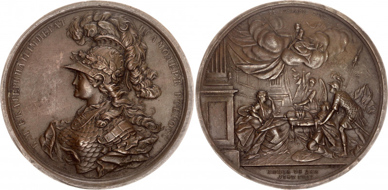 Russia Copper Medal “Accession to the Throne of Catherine II. June 28, 1762 " 17...
