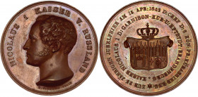 Russia - Prussia Nicholas I Bronze Jubilee Medal 1842
Nicholas I., 1825 - 1855. Bronze Jubilee Medal 1842 by K. Fischer dedicated to the Russian Tsar...