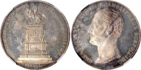 Russia 1 Rouble 1859 Alexander I Monument Proof NGC PF 61
Bit# 567; 1,5 R by Petrov; Silver, Proof. Very beautiful coin and rare in proof.