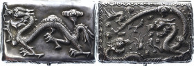 China Silver Cigarette Case 1920 - 1930 (ND)
Silver 200.81 g., 103x70 mm.; Made in Art Deco Style; XF