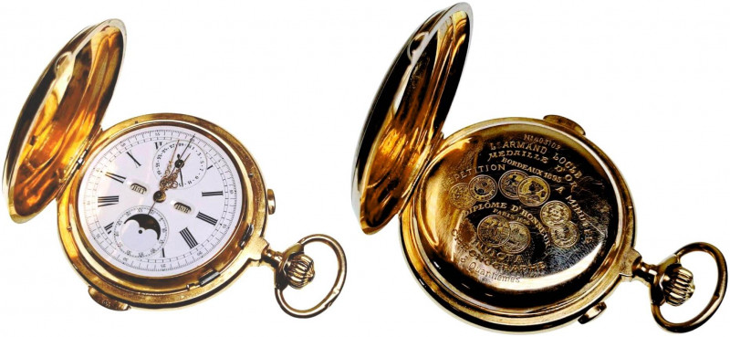 Switzerland Invicta Les Fils de R. Picard, La Chaux de Fonds Gold Pocket Watch 1...