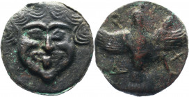 Ancient Greece Olbia Cast Æ 437 - 410 BC
SNG BM Black Sea 383; Anokhin 168; Bronze 98.74 g.; Obv: Facing gorgoneion with full cheeks, triangular chin...